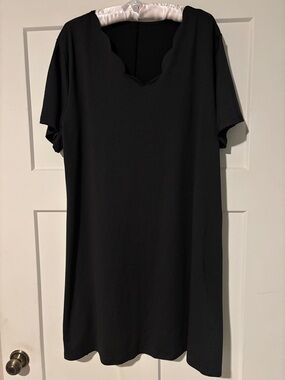 BUNDLE & SAVE! “Little Black Dress” Scalloped V-Neck Women's dress